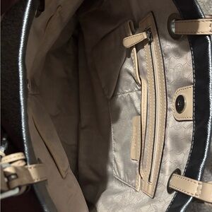 Michael Kors Beige and Black Shoulder Bag